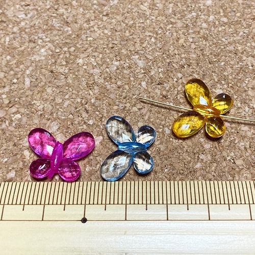 蝶のアクリルビーズ120個多面カットクリア ビーズ HONEYBEETAIL 通販 