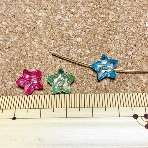 11㎜星ビーズ120個クリア ビーズ HONEYBEETAIL 通販 12470447｜Creema