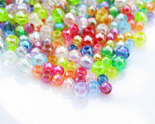 アクリル お高ビーズ オーロラ多面カット蜜ビーズ 1セット320円