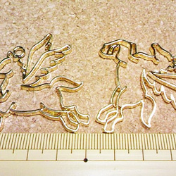 ペガサス型レジン枠空枠５個ゴールド 3枚目の画像
