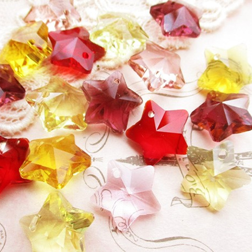 星型アンバー ガラスレンズ 10個セット 当時物】旧星型バスマーカーレンズ