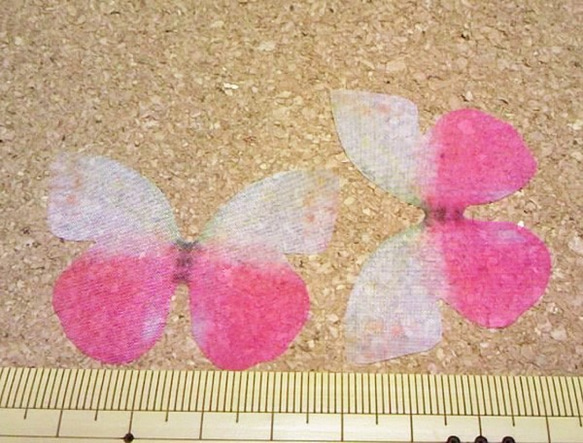 オーガンジーの蝶12枚チェリー 4枚目の画像