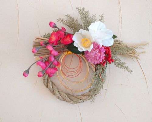 和モダンお正月用しめ縄飾り 椿と梅 しめ縄・しめ飾り ERBA 通販