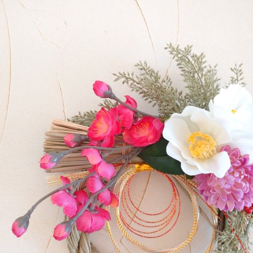 和モダンお正月用しめ縄飾り 椿と梅 しめ縄・しめ飾り ERBA 通販