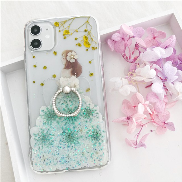 展示 ハンドメイド 押し花 iphoneカバー/iphoneケース