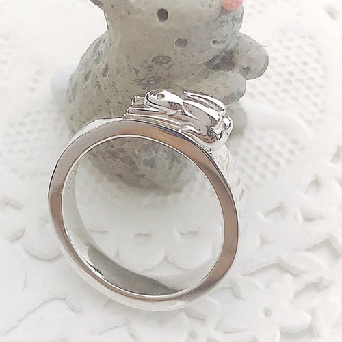シルバー うさぎリング 指輪・リング mashuu 通販 10112019｜Creema  