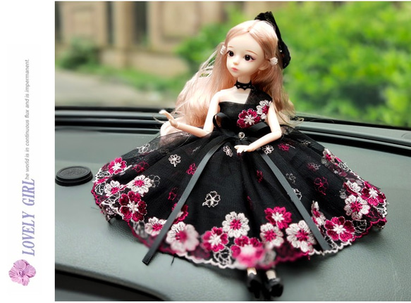 車 置物　カー用品　置物　ドール　姫様　関節人形　飾り　ホーム用品 4枚目の画像