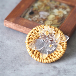 -Ratan×transparent flower brooch(a)- 6枚目の画像