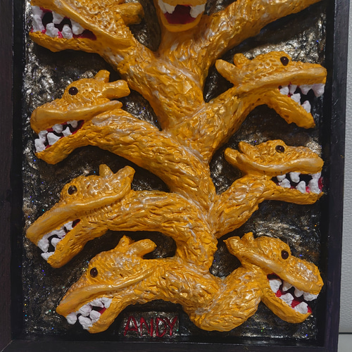 クリスタル 九頭龍の置物 木製台座 クリスタル 九頭龍の置物 木製台座