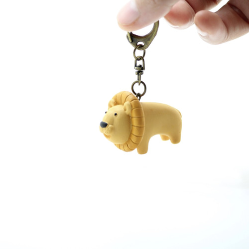 極希少 美品 エルメス アニマルチャーム ライオン キーリング