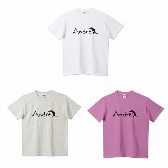 ワニのアンドレ　半袖Tシャツ／カットソー　フリーサイズ　アパレル／アニマルモチーフ 2枚目の画像