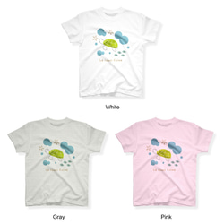 ウミガメ　半袖Tシャツ／カットソー　キッズサイズ　アパレル／アニマルモチーフ 2枚目の画像