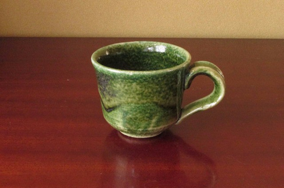 織部コーヒーカップ（窯変） 1枚目の画像
