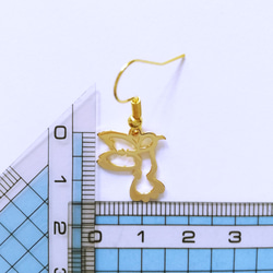 阿拉伯文“HUMMINGBIRD”字母圖片耳環（耳環、外科不銹鋼耳環硬件更換免費） 第10張的照片