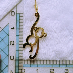 Monkey earring in Arabic, wordpicture unique jewelry 第4張的照片