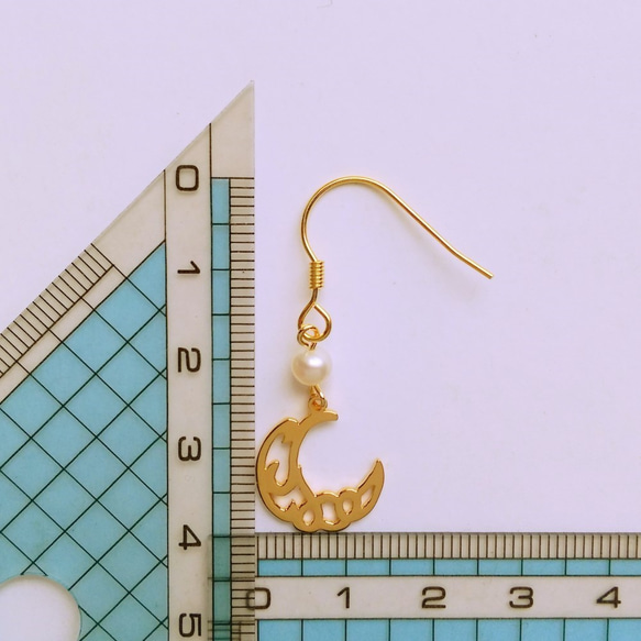 阿拉伯“新月（月牙）”字樣的圖片項鍊和耳環（耳環變化括號免費）訂單生產] 第9張的照片