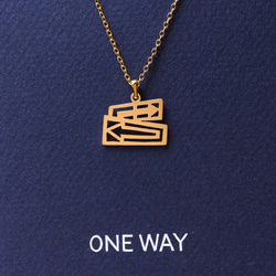 ニューヨークシリーズ “One way(一方通行)サイン” ペンダント 2枚目の画像