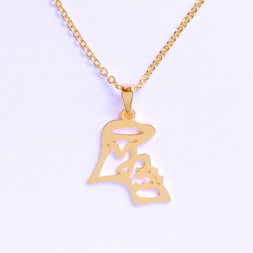 アラビア語 “KUWAIT(クウェート)” 文字絵 ネックレス ネックレス