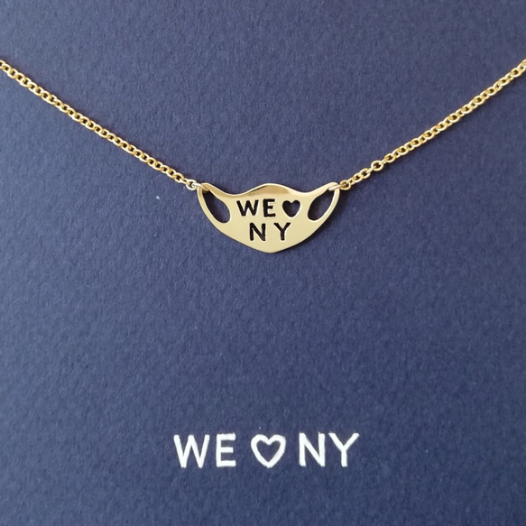 ニューヨークシリーズ"WE ♡ NY"マスクモチーフペンダント 2枚目の画像