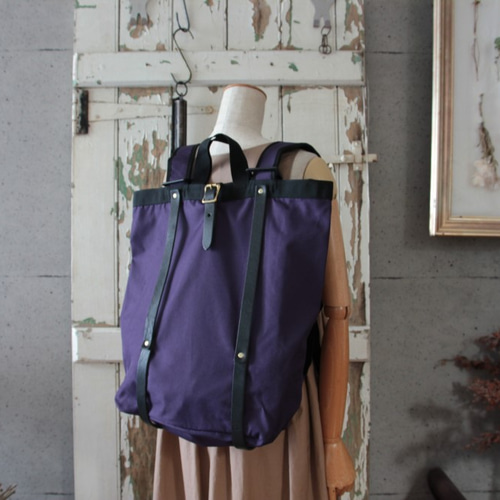 パープルナイロン バックパック TUMI ダークパープル ナイロン