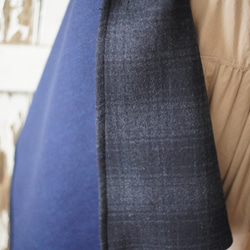 靛藍 x 羊毛搭配和服 ^ ^ 男士也可以穿黑色皮革 第7張的照片