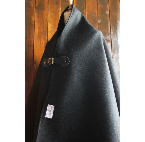 アンゴラのポンチョ ケープ ポンチョコート ブラック レディース