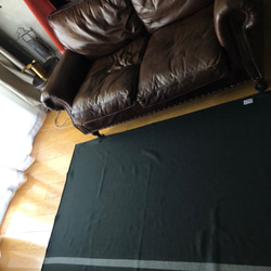 ○ 羊毛地毯 ○ 作為超大毯子 ^^ 綠色線條的榻榻米大約是 2 張。 148cmx200cm 第6張的照片