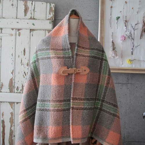 オオシマレイ ギンガムチェック モヘアウールジャケット オオシマレイ ギンガムチェック モヘアウールジャケット 青モヘア