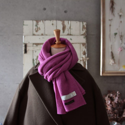 ○紫粉色○葡萄色100%羊絨披肩可水洗禮品包裝 第6張的照片