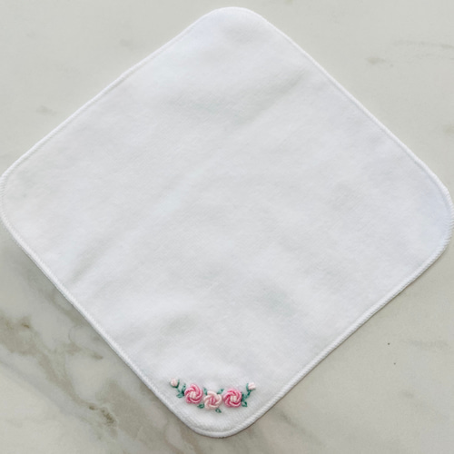 KIWIJIMA おりぼん刺繍ハンカチ2枚セット