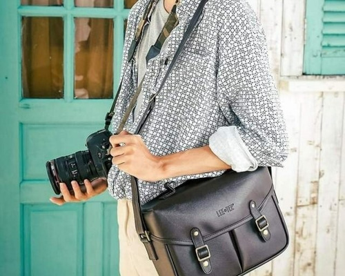 カメラバッグ☆メンズ☆バッグ☆ユニセックス☆防水☆レザー