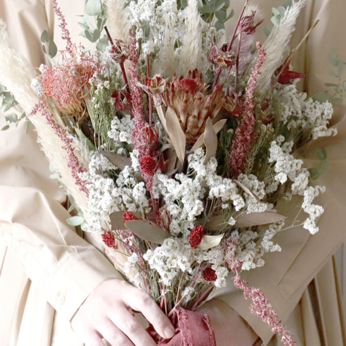 前撮り・ウェディングフォト☆プロテアとピンクッションのドライ