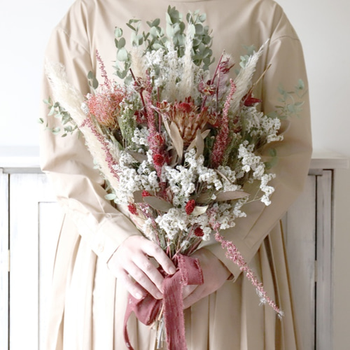 前撮り・ウェディングフォト☆プロテアとピンクッションのドライ