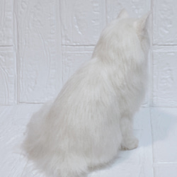 羊毛フェルト猫  白猫  長毛白猫   猫  リアル猫 9枚目の画像