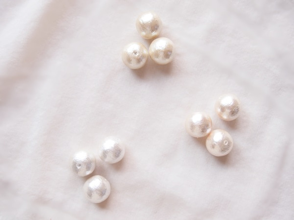 3 Cotton pearls ネックレス 5枚目の画像