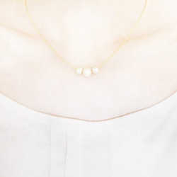 k14gf -- 3 Cotton pearls ネックレス 3枚目の画像