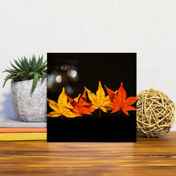 輝く紅葉　正方形キャンバスプリント・ファブリックパネル　お部屋の中も秋色にして四季を楽しもう！ 3枚目の画像