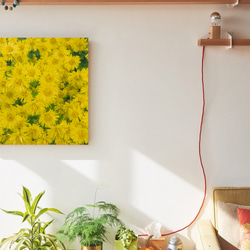 黄色い花束　正方形キャンバスプリント・ファブリックパネル 絵画風の写真でワンランク上のお部屋に 2枚目の画像