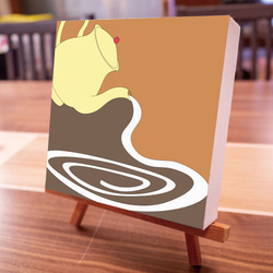 コーヒーとクリーム　正方形キャンバスプリント・ファブリックパネル　 2枚目の画像