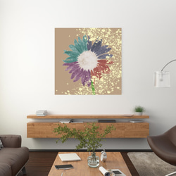 向日葵の死期　正方形キャンバスプリント・ファブリックパネル　フラワーアートでお部屋に彩りを 3枚目の画像