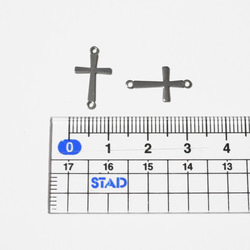 十字架コネクター　ガンメタ10個（138） 2枚目の画像