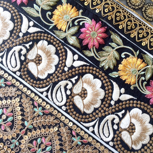 hy6dnr.ne.jp様専用 インド刺繍ハートチュールと合皮 新サイズM インド