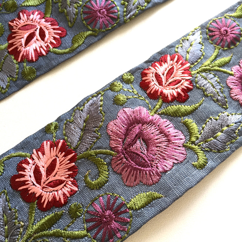 2色セット各0.5ヤード】インド刺繍リボン リボン・テープ CRAFT D 
