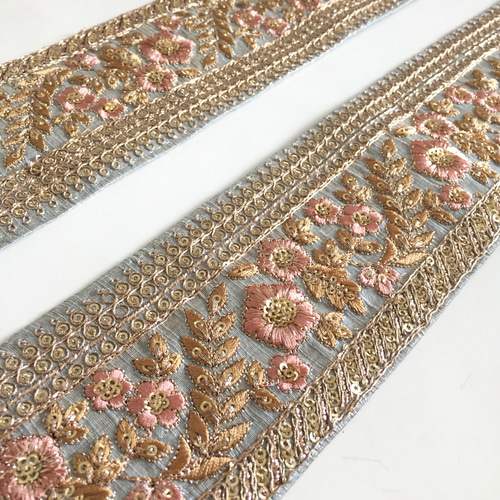 刺繍リボン 楽天市場】インド刺繍リボン 1巻売 8m C004 | はぎれセット