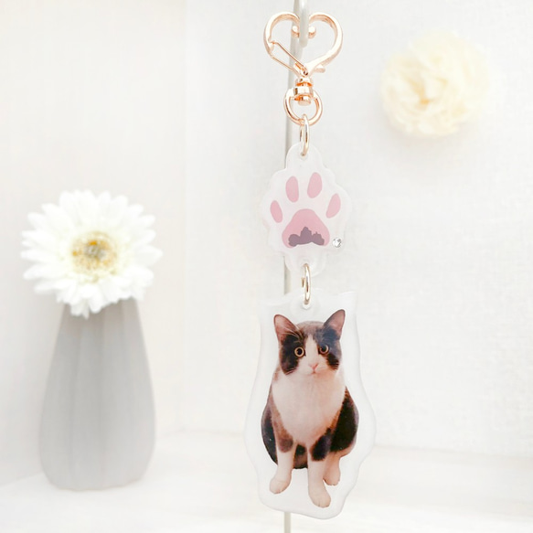 デニムリメイク チャーム 肉球 猫 犬 LOVE キーホルダー 飾り デニムリメイク 肉球チャーム 肉球 猫 犬 キーホルダー - メルカリ