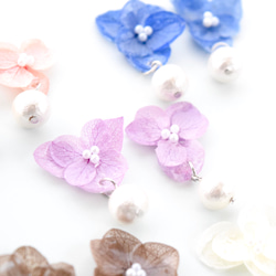 秋季色花和棉珍珠耳環 第2張的照片
