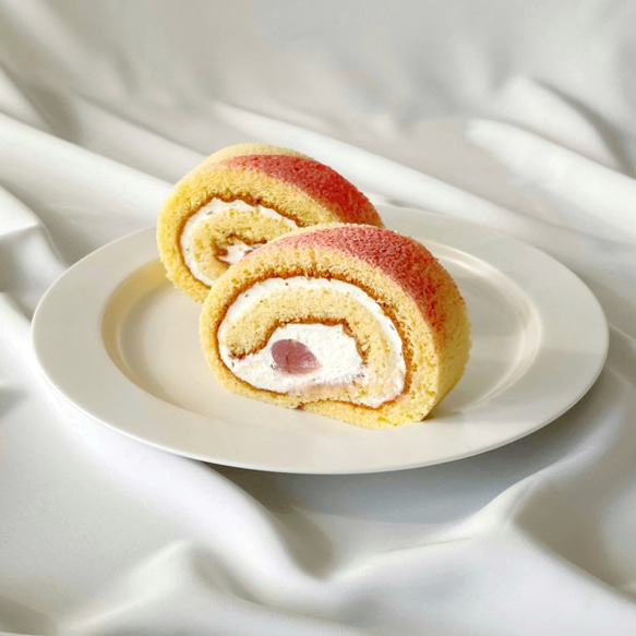 【グルテンフリー】お米のロールケーキ「夢の穂」（桜） 米粉 ロールケーキ ギフト お菓子 小麦粉不使用 2枚目の画像
