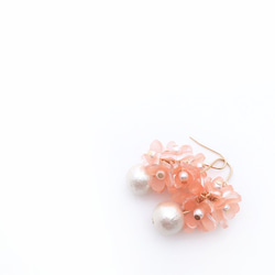 金木樨花造型造型耳針/夾式耳環 第2張的照片