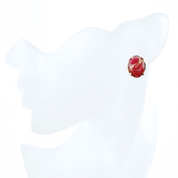 玫瑰珠寶耳環/耳環 第3張的照片