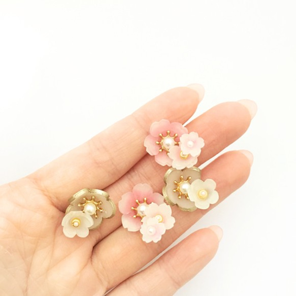 櫻花盛開的耳環/耳環 第6張的照片